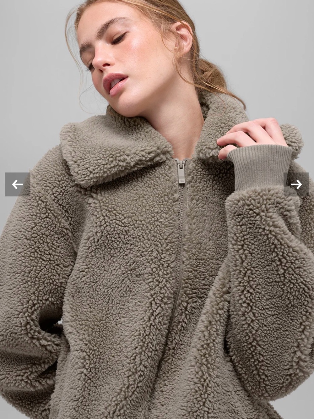 ALO Yoga Sherpa Downtown Jacket in Light Cocoa - Picture 8 of 10